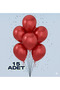15 Pieces of Metallic Red Shiny Balloons Birthday Celebration Ornament and Material - 2
