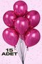 15 Pieces Metallic Fuchsia Shiny Balloons Birthday Celebration Ornament and Material