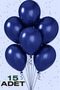 15 Pieces Metallic Navy Blue Shiny Balloons Birthday Celebration Ornament and Material - 2