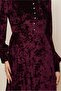 Velvet Dress with Flawed Hem 43437 - 3