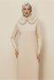 Fur Detailed Knitting Dress 44936