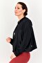Women Sportswear Fit Long Sleeve Running Jacket, Black - 4