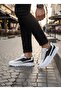 Ba0246 White Black Parted Lace-Up High Sole Casual Men's Shoes - 3