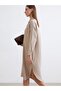 Textured Slit Shirt Dress