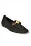 Y820400304 Black Knitwear Fabric Bead Detailed Women's Ballerina Shoes - 5