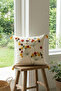 Buldan Handmade Dandelion Patterned Cushion Cover with Tassels Cotton Square Pillow 42X42'Cm - 6