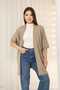 U Shawl Collar Short Sleeve Simple Basic Midi Length Seasonal Knitwear Cardigan - 6