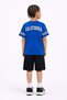 Boys California 56 Jersey T-Shirt & Black Shorts Set