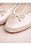 Women's Cream Satin Fabric Comfortable Sole Casual & Stylish Ballerinas