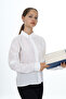 Girl's Regular Fit Drop Shoulder Long Sleeve Linen Look Woven Shirt - Detachable Collar - 3