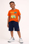 Boys Beach Trip Printed T-Shirt & Shorts Set - 5