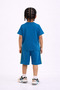Boys JR Athletics Printed T-Shirt & Navy Shorts Set - 5