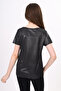 Girl's Glittery V-Neck Short Sleeve T-Shirt - 5
