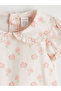 Pink floral baby girl romper and headband - 3