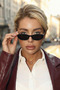 Gardenis Slim Black Uv400 Protected Ultra Light Black Women's Sunglasses - 3