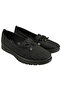 Wntt Soft Leather Bow Detailed Comfortable Orthopedic Lightweight Non-Slip Sole Ballet Shoes - 3