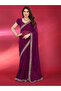 Purple Chiffon Silk Saree - FFT4741 | Purple - 3