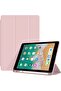 جراب لجهاز iPad مقاس 9.7 بوصة مع حامل قلم، غطاء نحيف مقاوم للصدمات مع ظهر من مادة TPU الناعمة، وردي - 7