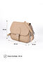 Women's Crossbody Bag with Flap and Zipper, Multi-Compartment Shoulder Bag