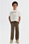 Limi̇ Boy Soft Textured Linen Shirt Pants Lycra T-Shirt 3-Piece Set - 2
