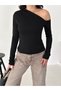 Women's Boat Neck Blouse with Gathered Shoulder Detail - 3