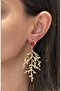 Steel Vip Series Coral Stone Pendant Branch Model Dangle Brand Model Earrings - 3