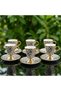 Leopard Patterned Porcelain Coffee Cup Set for 6 People – Gold Gilded Cup Set - 2