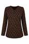 Women's Lycra Middle Age and Above Four Seasons Black-Brown Mother Combed Cotton Blouse New Season Floral Patterned - 6
