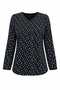 Women's Lycra Middle Age and Above Four Seasons Black-Blue Mother Combed Cotton Blouse New Season Floral Patterned - 5