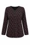 Women's Lycra Middle Age and Above Four Seasons Black-Pink Mother Combed Cotton Blouse New Season Floral Patterned - 5
