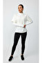Chill Women's Long Sleeve Running T-Shirt Sports Sweatshirt Ecru - 5