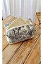 French Toile Pattern Quilted Makeup Bag – Zippered, for Daily and Travel Use - 2