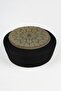 Talebe Sarığ - Black Fabric - Green Skullcap - Plain Wrap - Bird's Eye - 7 Meters