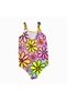 Girls' Swimsuit Colorful Floral Printed Patterned Comfortable Quick Drying Swimwear Sea Pool Beach Bathing Suit - 2