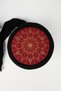 Talebe Sarığ - Black Fabric - Burgundy Skullcap - Cross Wrap - Bird's Eye - 7 Meters (Züabeli) - 4