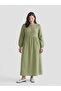 Balloon Sleeve Muslin Long Dress (S6) - 2