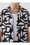 Nevavm with Difference Regular Fit Short Sleeve Patterned Men's Shirt - 3