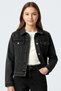 Star Detailed Premium Denim Jacket, Pants and Badge Casual Holiday Outfit for Girls - 4