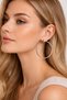 Steel Large Size Hoop Earrings 5cm – Stainless Steel Silver Color Daily Stylish Earrings