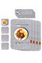 Gray 12-Piece 4-Person Stylish Design American Food Serving Plate Presentation & Serving Set - 3