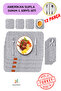 Gray 12-Piece 4-Person Stylish Design American Food Serving Plate Presentation & Serving Set