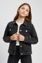 Star Detailed Premium Denim Jacket, Pants and Badge Casual Holiday Outfit for Girls - 2