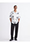 Blue Regular Fit Short Sleeve Patterned Men's Shirt - 2