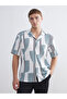 Regular Fit Short Sleeve Patterned Men's Shirt