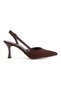 Bitter Brown Women's 7 cm Style Heeled Evening Dress Shoes - 4