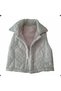 Girl's Floral Embroidered Puffy Vest, Puffy Sleeves, Bady and Jean Pants, 3-Piece Top and Bottom Set - 3