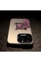 iPhone 15 Compatible Silicone Edge Hard Back Anti-Fall Phone Case Pars Patterned - 7