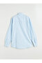 Xside Blue Regular Fit Long Sleeve Linen Blend Men's Shirt - 6