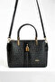 Women's Lock Detailed 3-Compartment Long Strap Hand & Shoulder Bag with New Season Accessories (29X20 cm) - 3