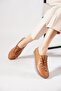 Novitas Stitched Gel Sole Genuine Leather Women's Shoes Tan Skin - 2